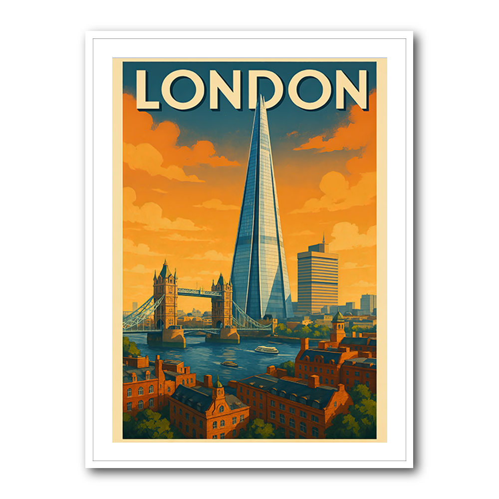 Shard London Travel Poster Wall Art