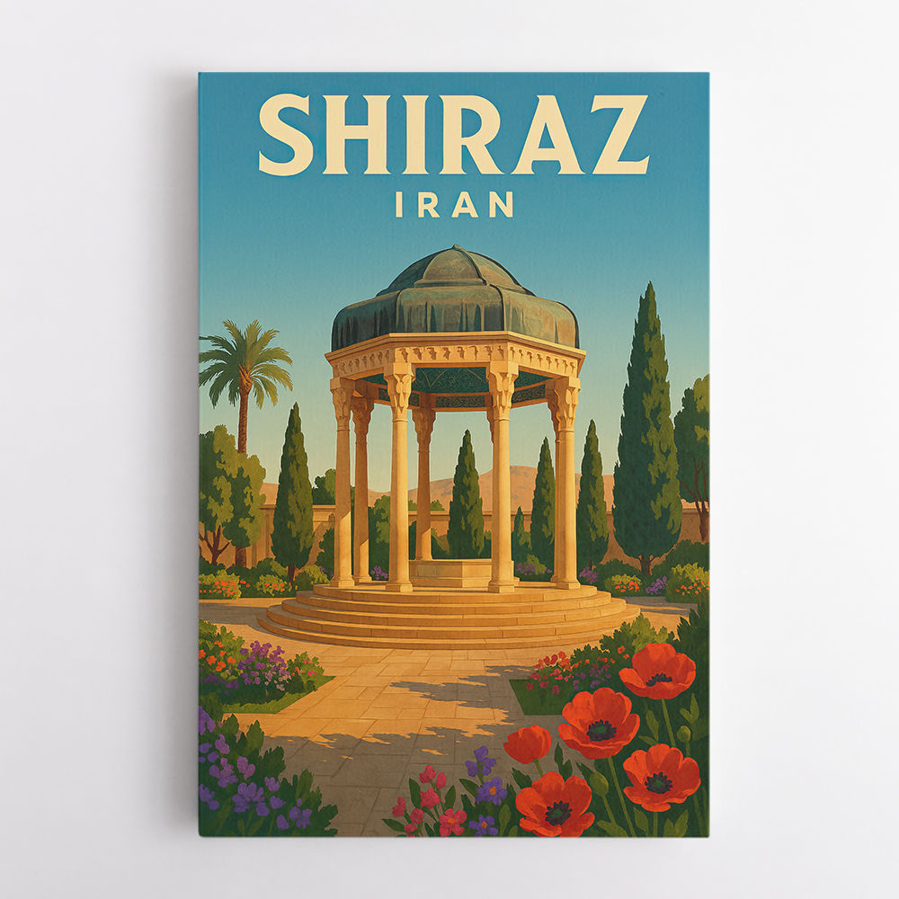 Shiraz Iran Travel Poster Wall Art Shiraz Iran Travel Poster Wall Art