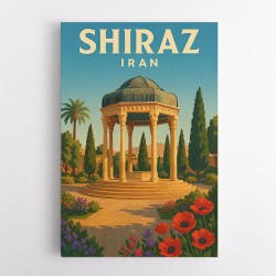 Shiraz Iran Travel Poster Wall Art