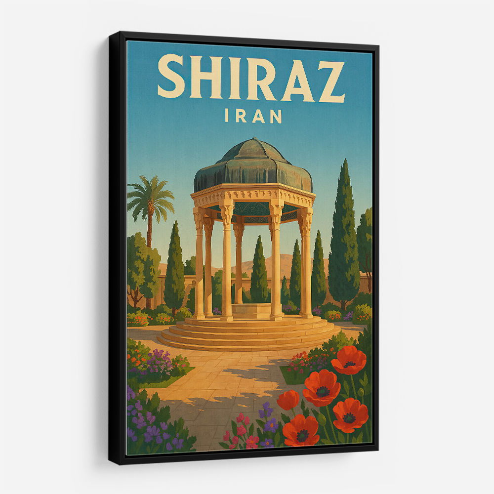 Shiraz Iran Travel Poster Wall Art Shiraz Iran Travel Poster Wall Art