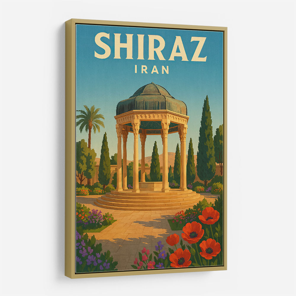 Shiraz Iran Travel Poster Wall Art Shiraz Iran Travel Poster Wall Art