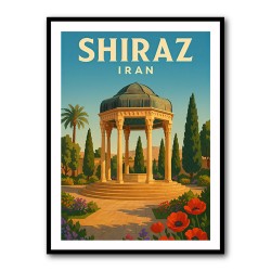 Shiraz Iran Travel Poster Wall Art