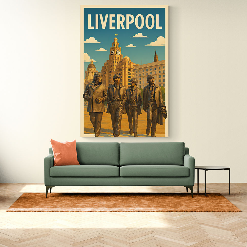 The Beatles Liverpool Travel Poster Wall Art The Beatles Liverpool Travel Poster Wall Art