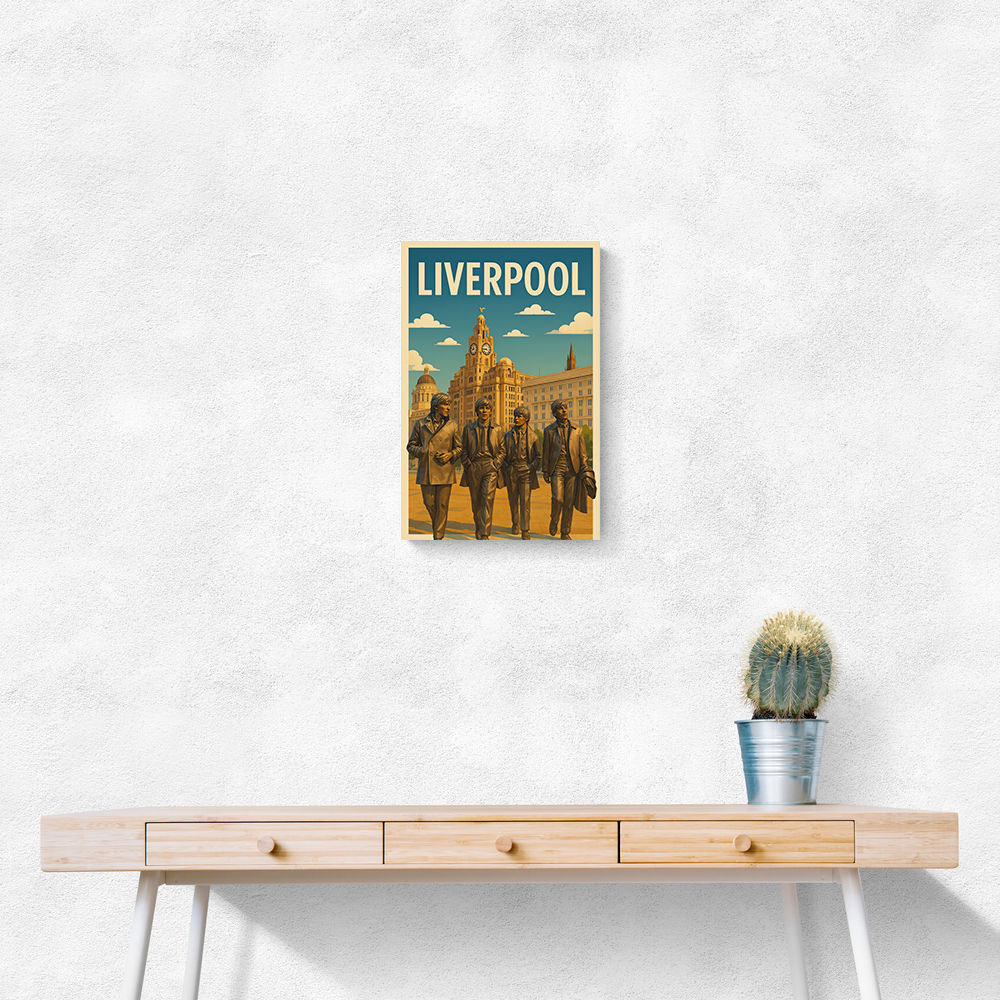 The Beatles Liverpool Travel Poster Wall Art The Beatles Liverpool Travel Poster Wall Art