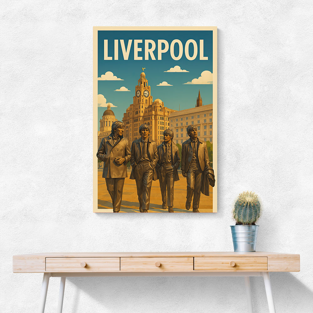 The Beatles Liverpool Travel Poster Wall Art The Beatles Liverpool Travel Poster Wall Art