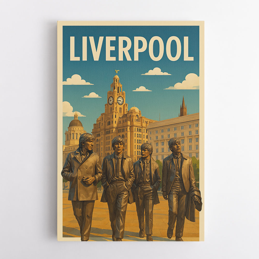 The Beatles Liverpool Travel Poster Wall Art The Beatles Liverpool Travel Poster Wall Art