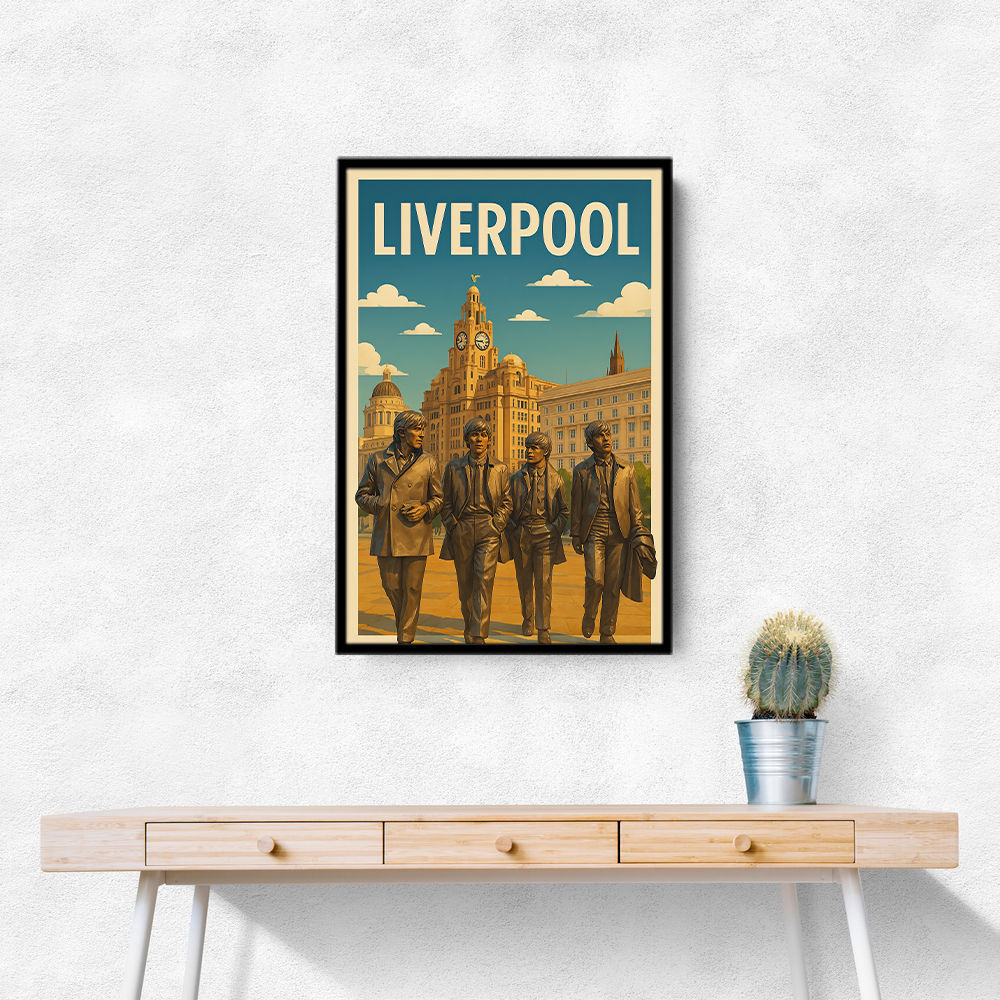 The Beatles Liverpool Travel Poster Wall Art The Beatles Liverpool Travel Poster Wall Art