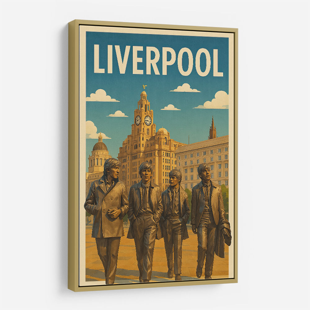 The Beatles Liverpool Travel Poster Wall Art The Beatles Liverpool Travel Poster Wall Art
