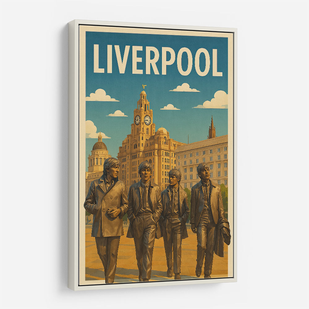 The Beatles Liverpool Travel Poster Wall Art The Beatles Liverpool Travel Poster Wall Art