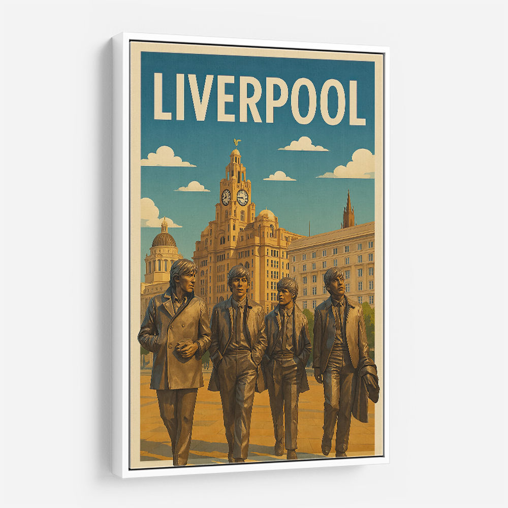 The Beatles Liverpool Travel Poster Wall Art The Beatles Liverpool Travel Poster Wall Art