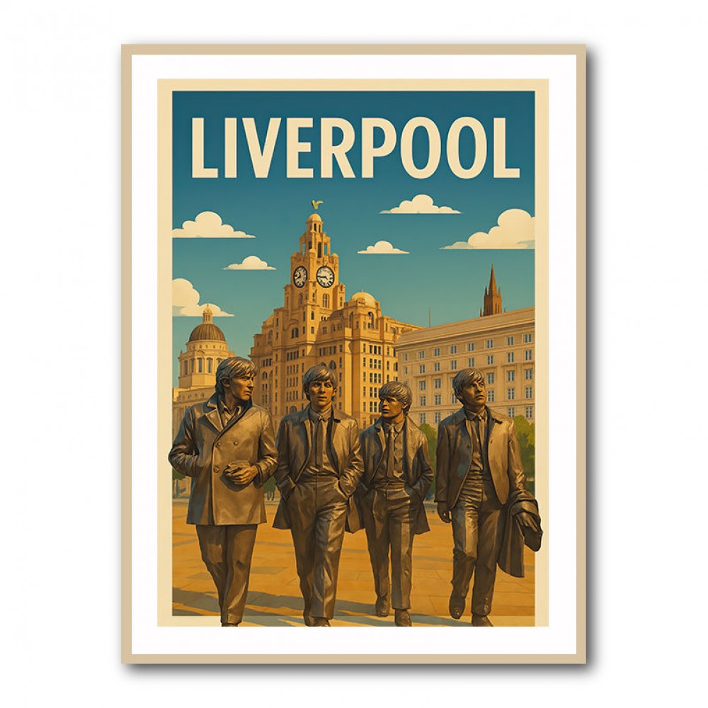The Beatles Liverpool Travel Poster Wall Art The Beatles Liverpool Travel Poster Wall Art