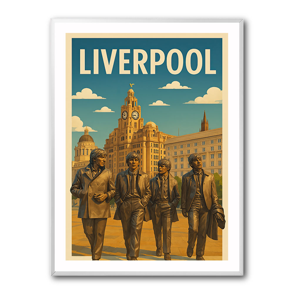 The Beatles Liverpool Travel Poster Wall Art The Beatles Liverpool Travel Poster Wall Art