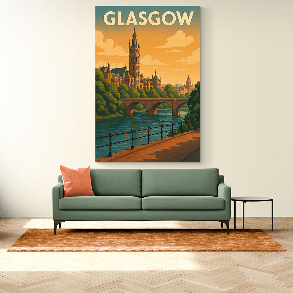 Glasgow Travel Poster 2 Wall Art