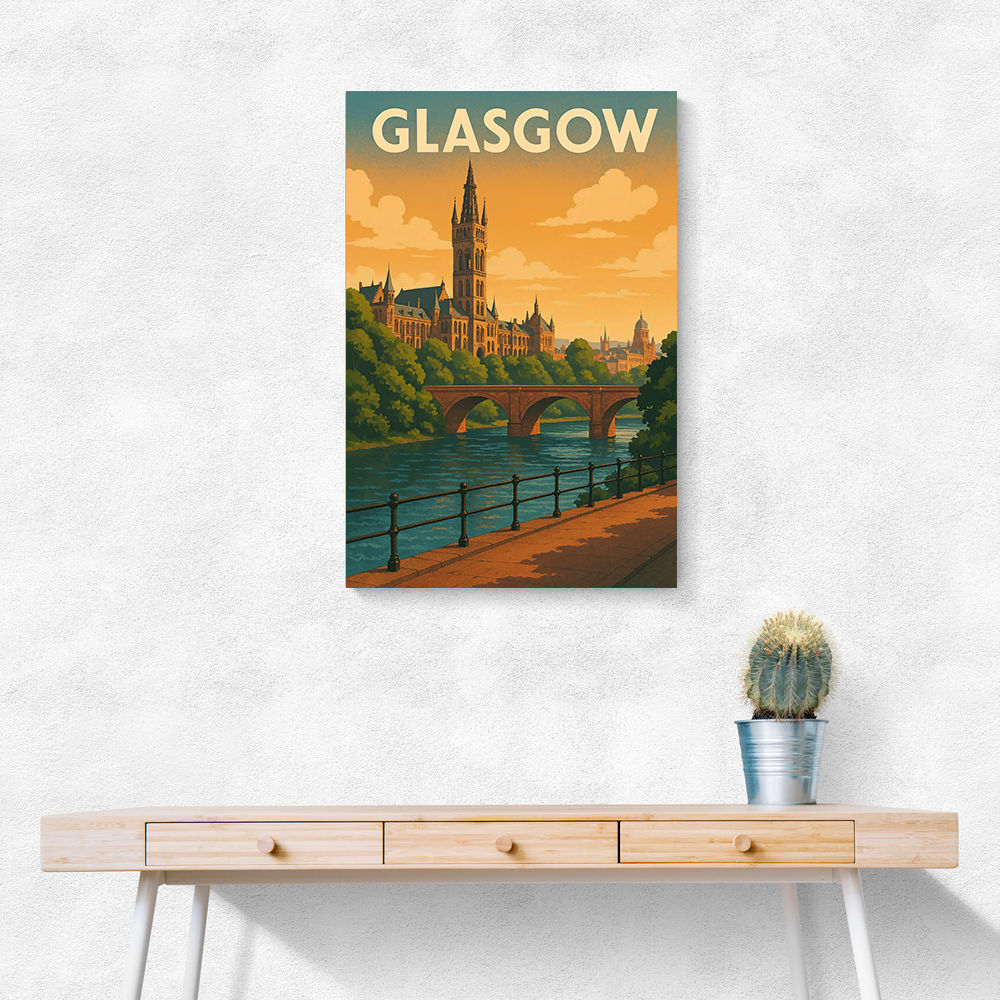 Glasgow Travel Poster 2 Wall Art