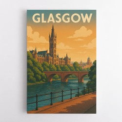 Glasgow Travel Poster 2 Wall Art