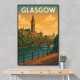 Glasgow Travel Poster 2 Wall Art