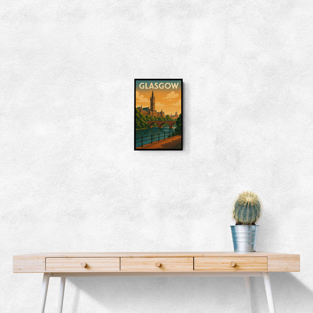 Glasgow Travel Poster 2 Wall Art