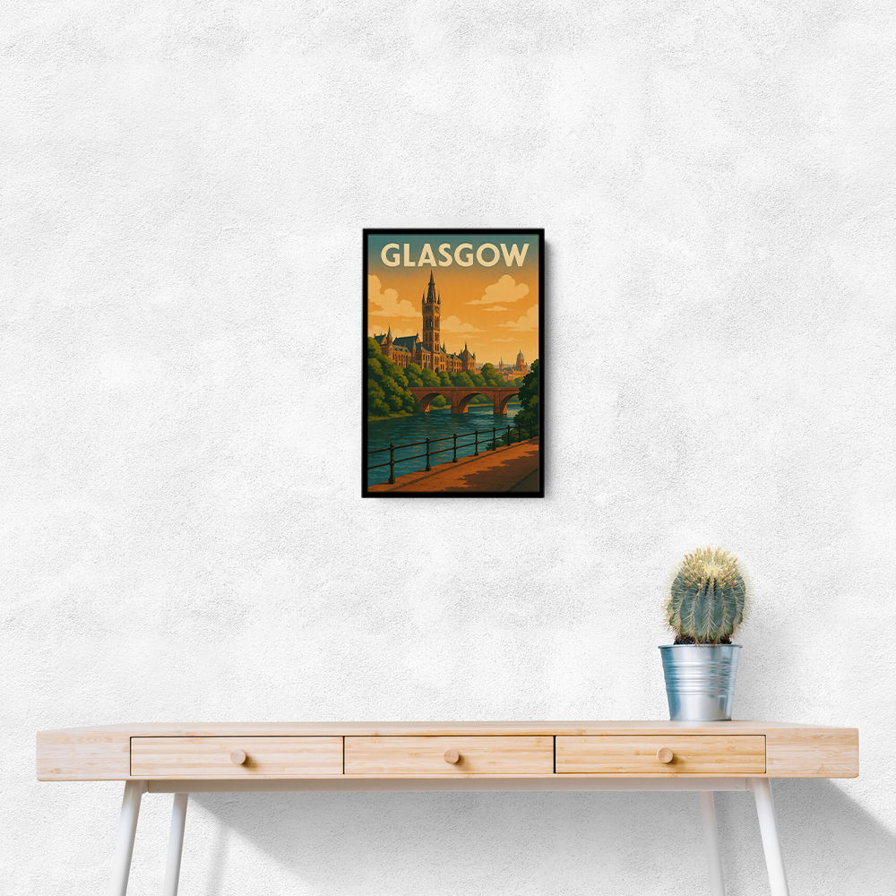 Glasgow Travel Poster 2 Wall Art