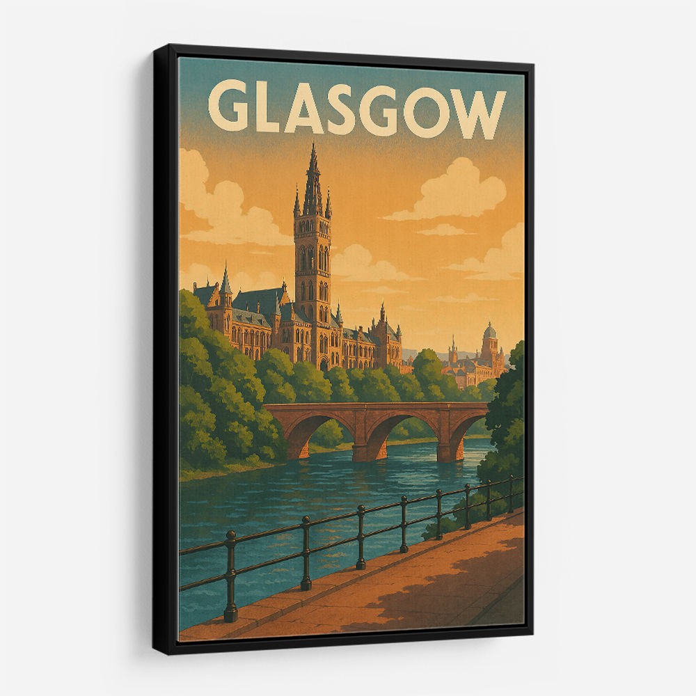 Glasgow Travel Poster 2 Wall Art