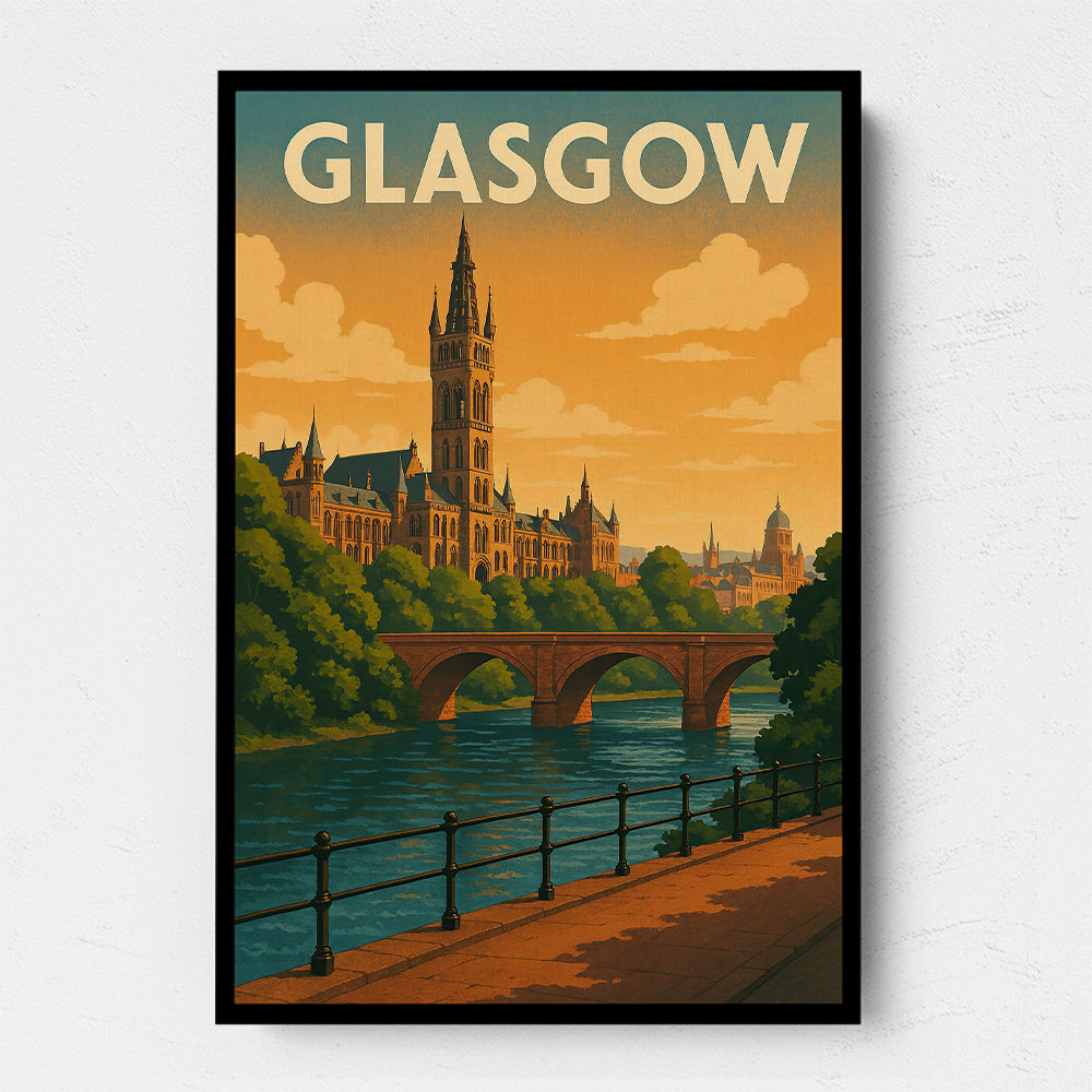 Glasgow Travel Poster 2 Wall Art