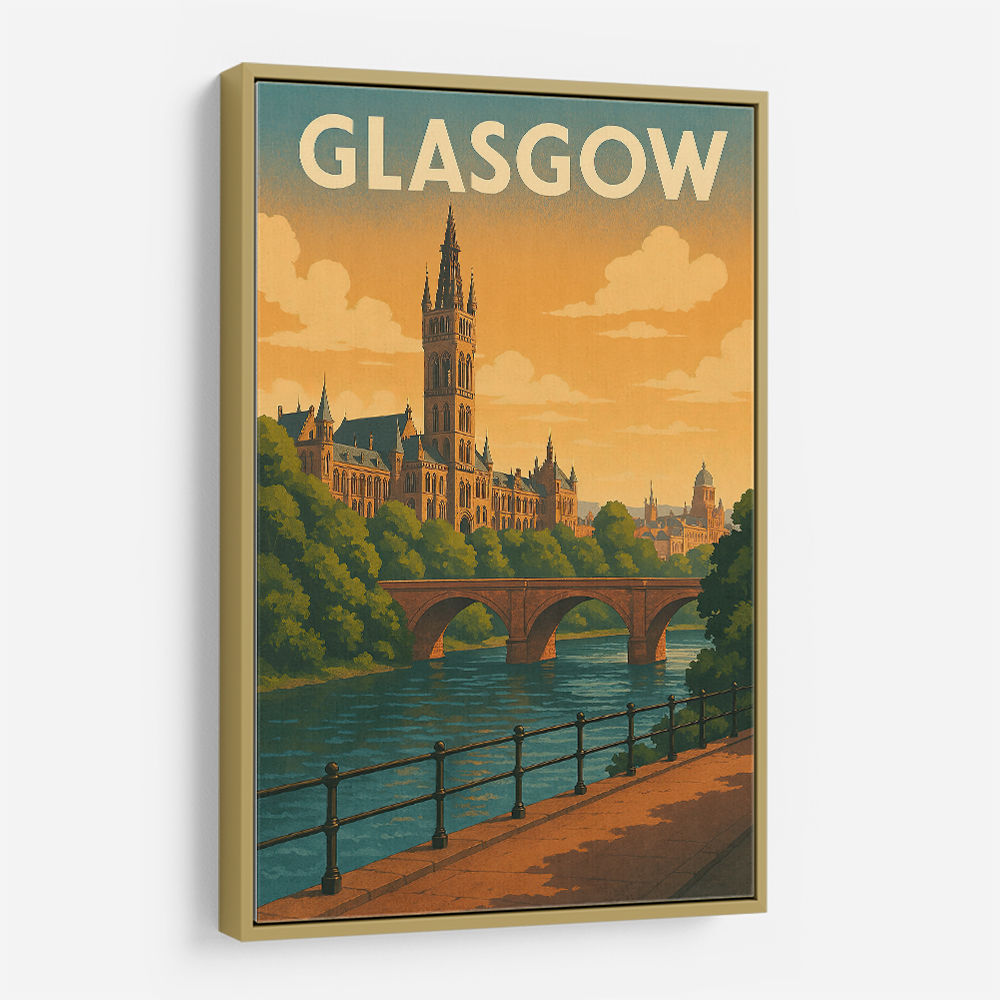 Glasgow Travel Poster 2 Wall Art