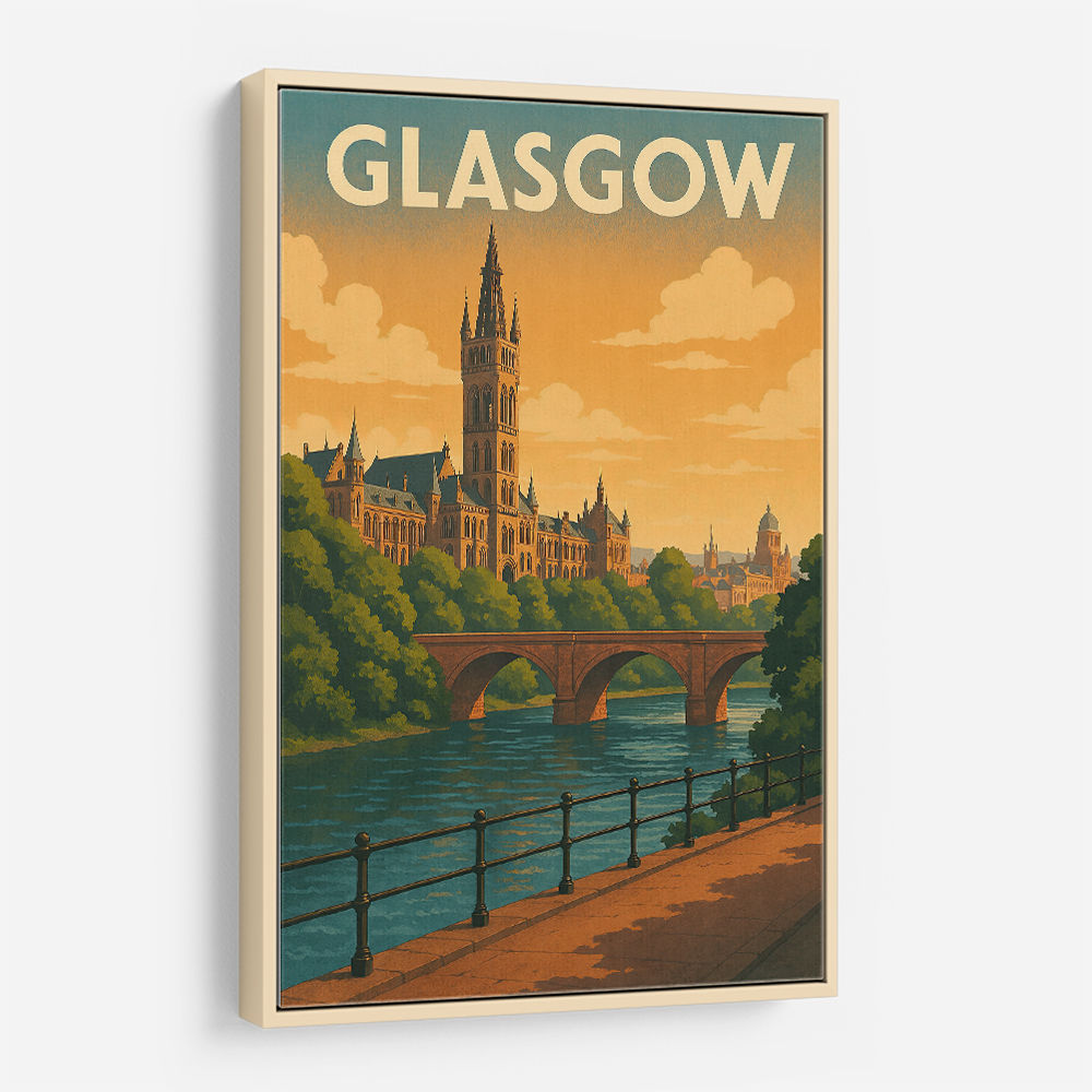 Glasgow Travel Poster 2 Wall Art