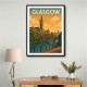 Glasgow Travel Poster 2 Wall Art