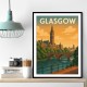 Glasgow Travel Poster 2 Wall Art