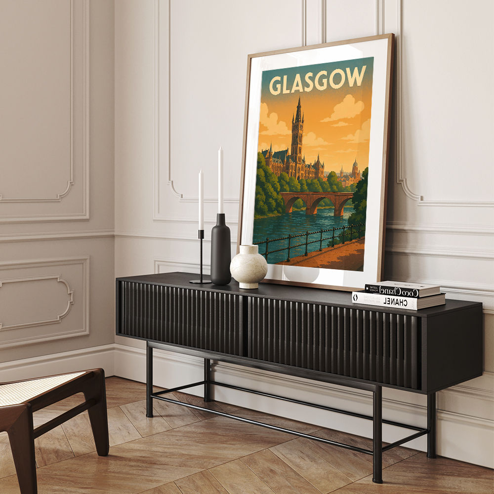 Glasgow Travel Poster 2 Wall Art