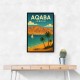 Aqaba Jordan Travel Poster Wall Art Aqaba Jordan Travel Poster Wall Art