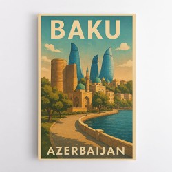 Baku Travel Poster Wall Art