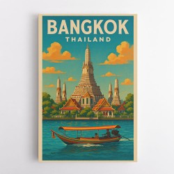 Bangkok Thailand Travel Poster 1 Wall Art