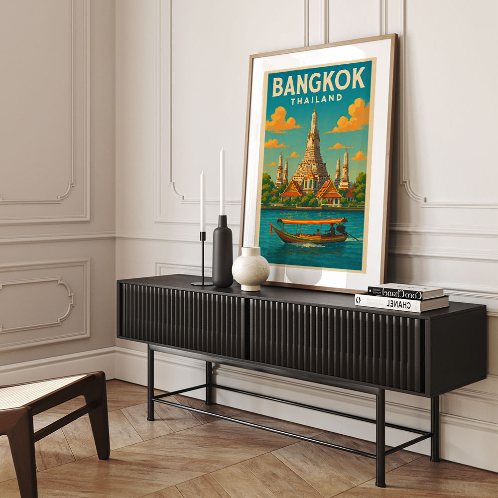 Bangkok Thailand Travel Poster 1 Wall Art Bangkok Thailand Travel Poster 1 Wall Art