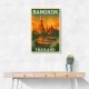Bangkok Thailand Travel Poster Wall Art Bangkok Thailand Travel Poster Wall Art