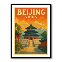 Beijing China Travel Poster 1 Wall Art