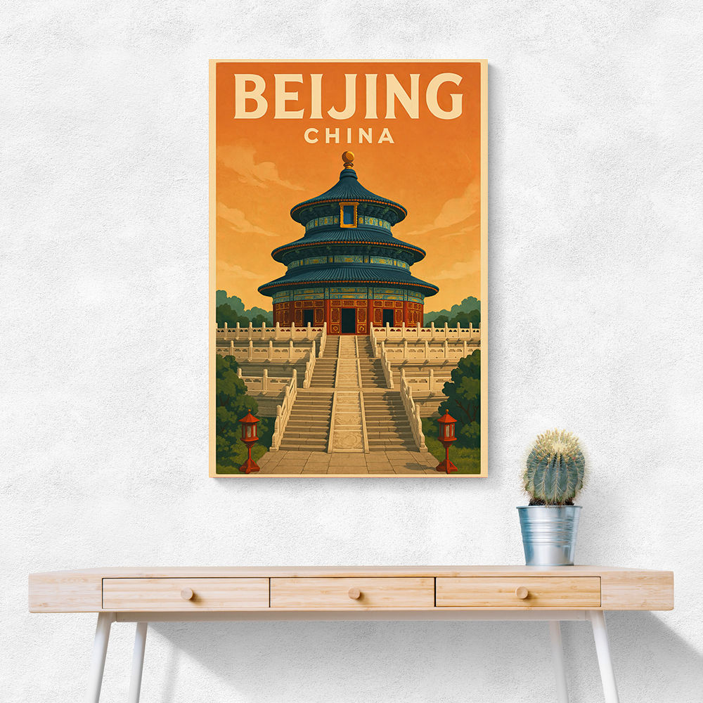 Beijing China Travel Poster Wall Art Beijing China Travel Poster Wall Art
