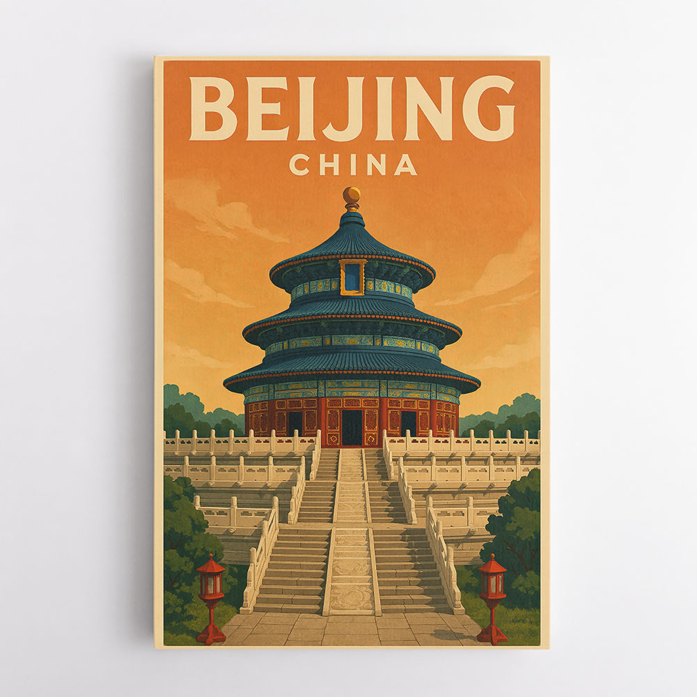 Beijing China Travel Poster Wall Art Beijing China Travel Poster Wall Art