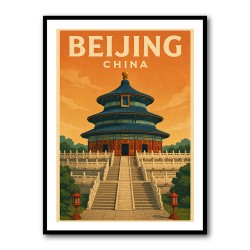 Beijing China Travel Poster Wall Art