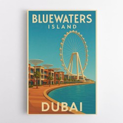 Bluewaters Island Dubai Poster 1 Wall Art
