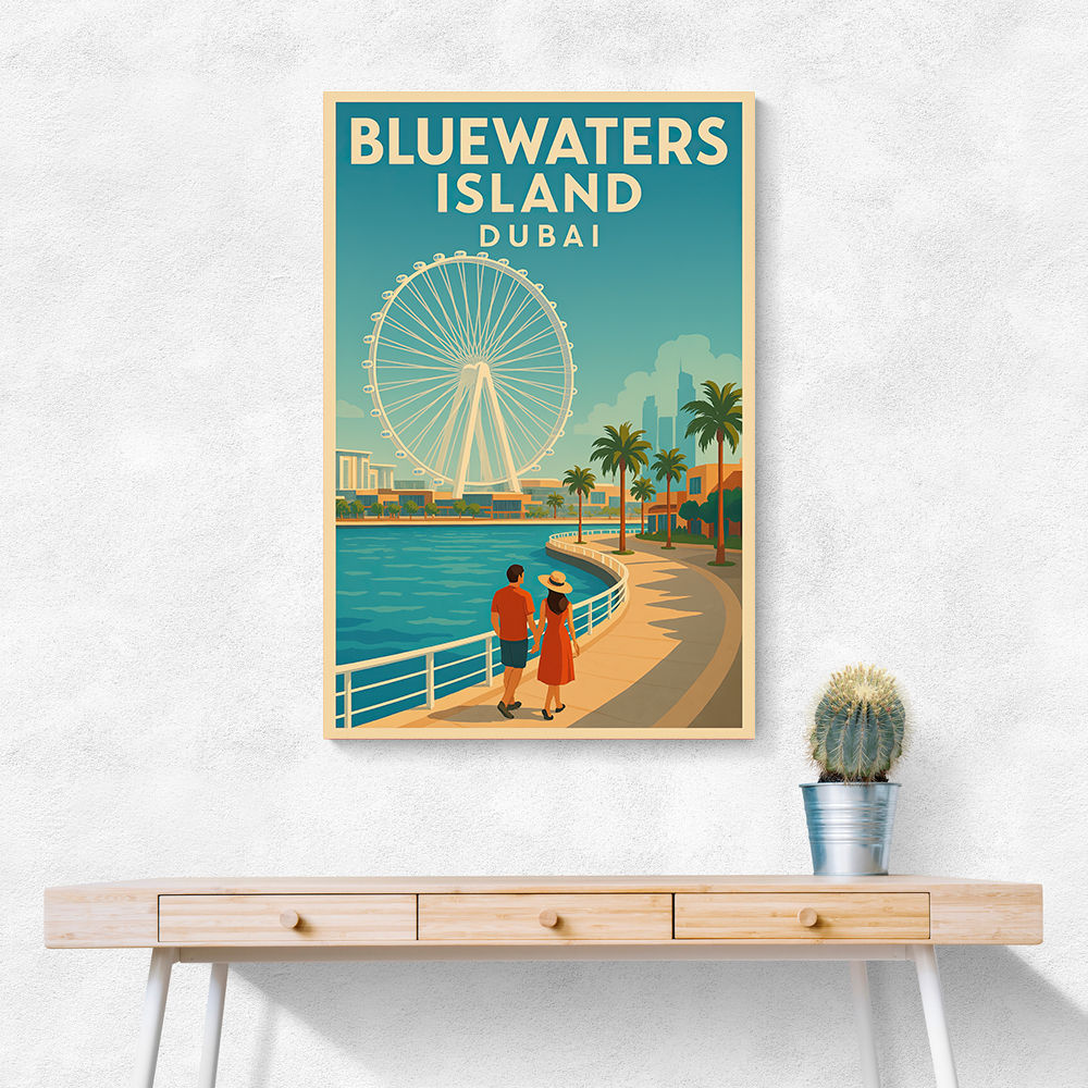 Bluewaters Island Dubai Poster Wall Art Bluewaters Island Dubai Poster Wall Art