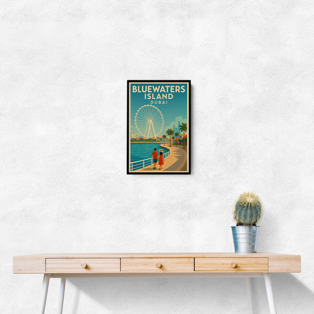Bluewaters Island Dubai Poster Wall Art Bluewaters Island Dubai Poster Wall Art