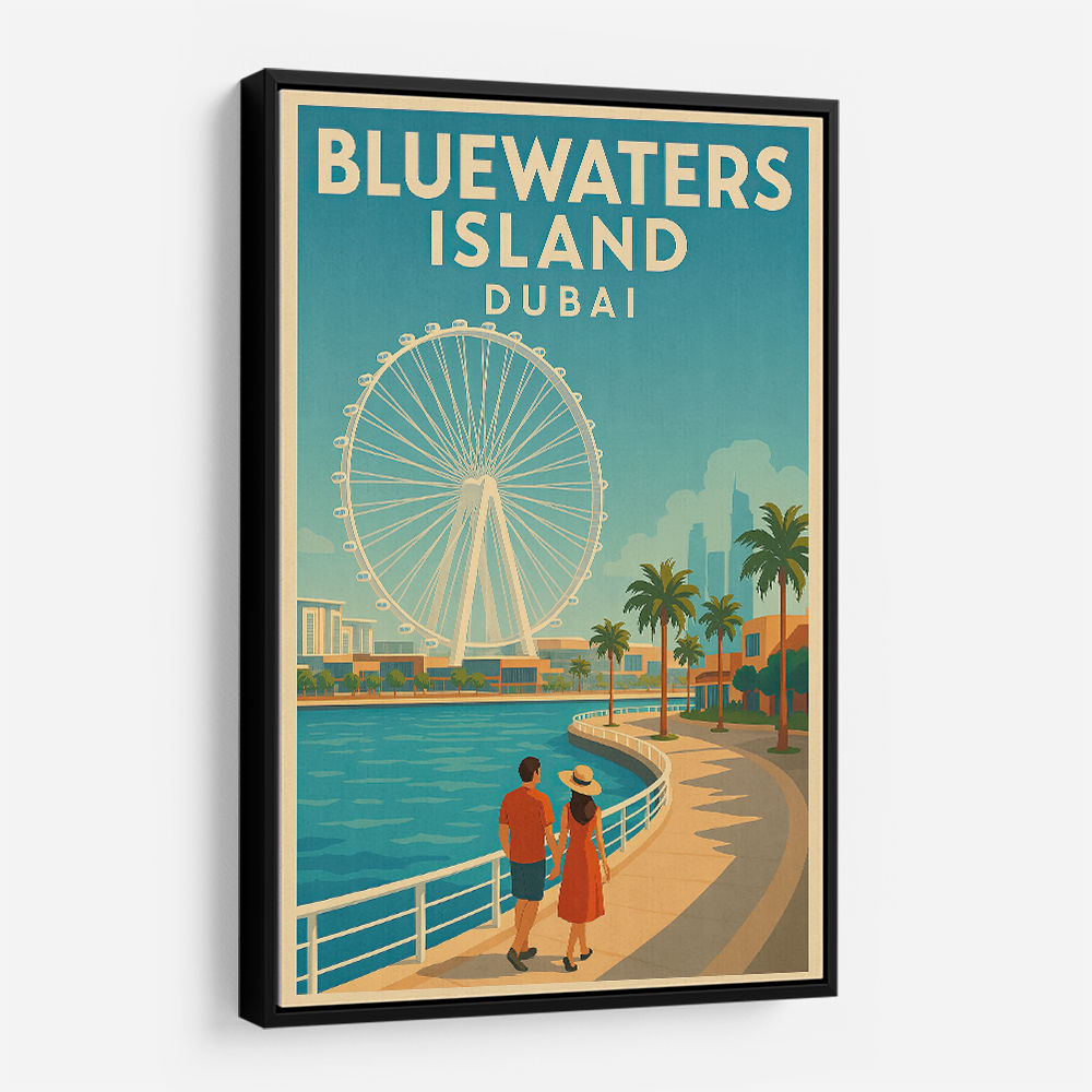 Bluewaters Island Dubai Poster Wall Art Bluewaters Island Dubai Poster Wall Art