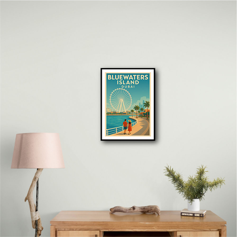 Bluewaters Island Dubai Poster Wall Art Bluewaters Island Dubai Poster Wall Art