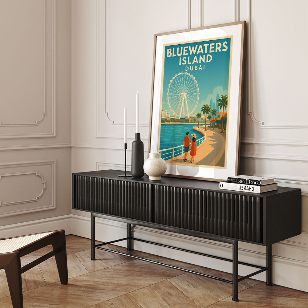 Bluewaters Island Dubai Poster Wall Art Bluewaters Island Dubai Poster Wall Art