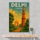 Delhi India Travel Poster 1 Wall Art Delhi India Travel Poster 1 Wall Art