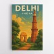 Delhi India Travel Poster 1 Wall Art Delhi India Travel Poster 1 Wall Art