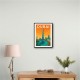 Downtown Dubai Travel Poster Wall Art Downtown Dubai Travel Poster Wall Art