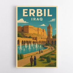 Erbil Iraq Travel Poster 1 Wall Art