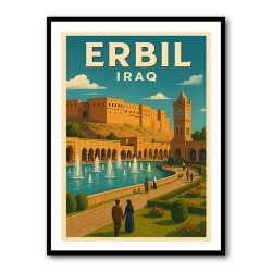 Erbil Iraq Travel Poster 1 Wall Art