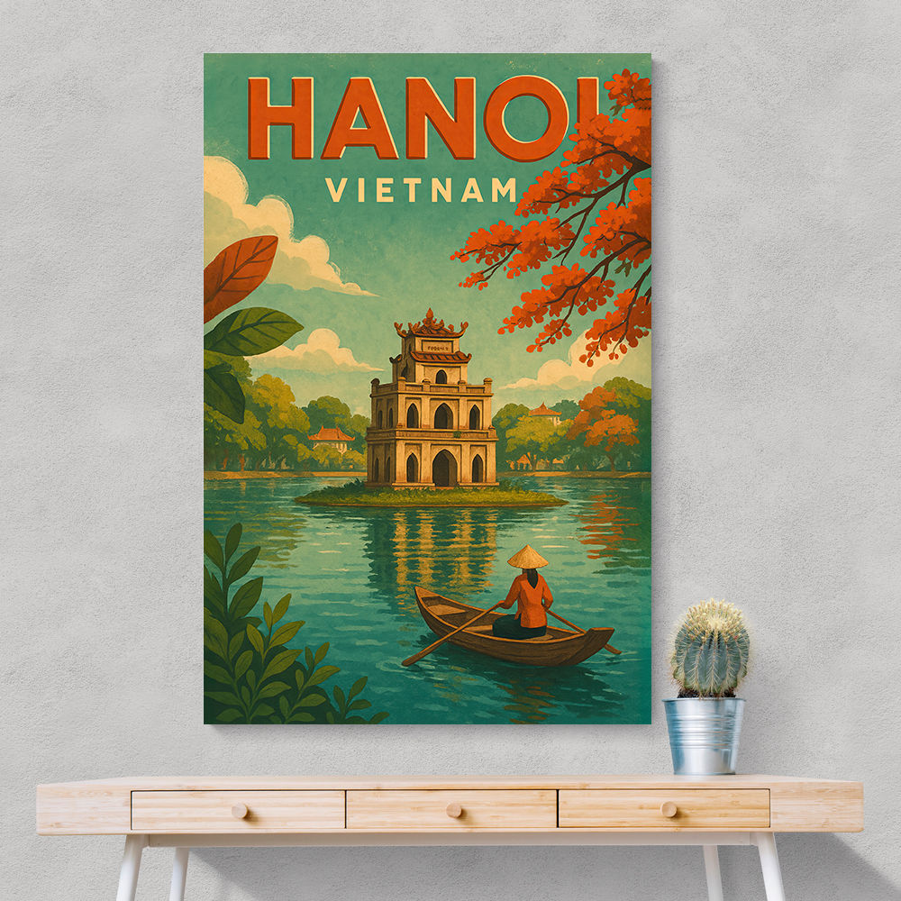 Hanoi Travel Poster 1 Wall Art Hanoi Travel Poster 1 Wall Art